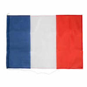 Súprava 3 národných lodných francúzskych vlajok n, c, francúzsko