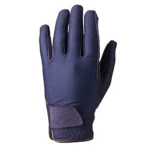 FOUGANZA Detské jazdecké rukavice Basic námornícky modré MODRÁ 8 - 10 ROKOV