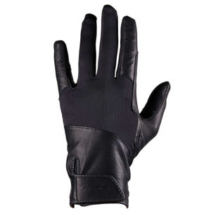 FOUGANZA Pánske jazdecké rukavice 960 čierne ČIERNA XL