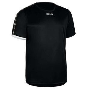 ATORKA Pánske tričko s krátkym rukávom H100C na hádzanú čierne ČIERNA L