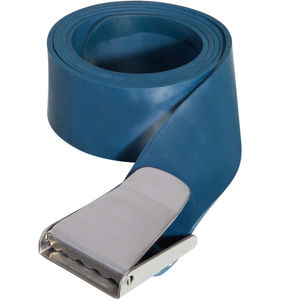 SUBEA Freedivingový gumený opasok na olovené závažia FRD500 modrý, kovová pracka JEDNA VEĽKOSŤ