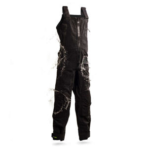 TRIBORD Pánske nepremokavé náprsenkové nohavice Offshore 900 na jachting čierne ČIERNA 2XL