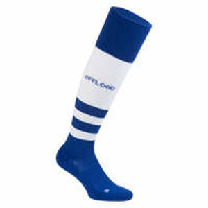 OFFLOAD Vysoké ponožky na ragby R500 modro-biele MODRÁ 48/50