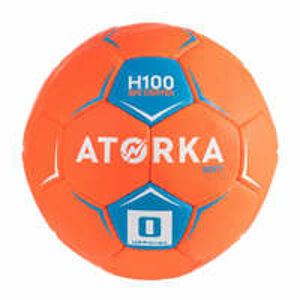 ATORKA Detská lopta na hádzanú H100 soft T0 oranžovo-modrá ORANŽOVÁ