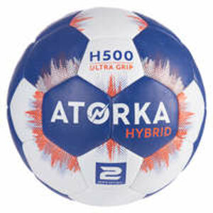 ATORKA Hybridná lopta na hádzanú pre deti veľkosť 2 modro-sivá MODRÁ 2