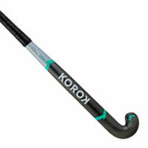 KOROK Hokejka FH530 na pozemný hokej pre pokročilých s 30 % karbónu sivo-tyrkysová ŠEDÁ 37.5