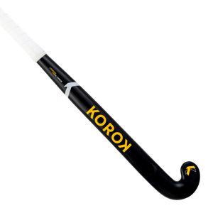 KOROK Hokejka FH995 na pozemný hokej pre skúsených hráčov low bow 95 % karbónu ČIERNA 37.5