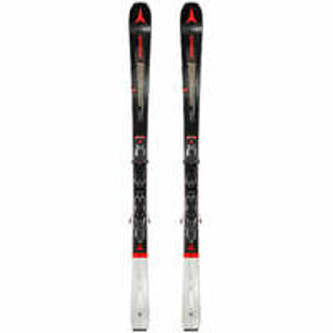 Pánske zjazdové lyže vantage 75 c s viazaním čierno-červené