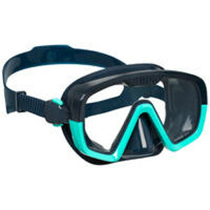 SUBEA Maska SCD 100 na potápanie s prístrojom s modrou lícnicou a viacfarebným rámom MODRÁ L