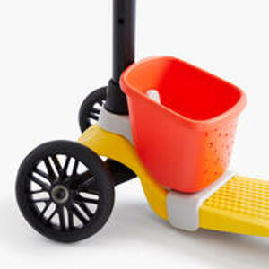 OXELO Košík na hračky na 3-kolesové detské kolobežky červený ČERVENÁ