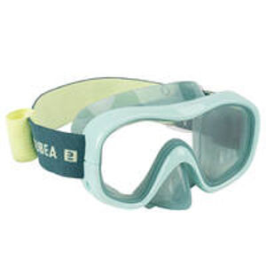 SUBEA Maska na šnorchlovanie SNK 520 z tvrdeného skla tyrkysová ZELENÁ L