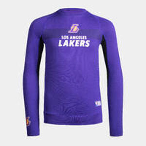 TARMAK Detské spodné tričko na basketbal UT500 slim NBA Lakers fialové FIALOVÁ 161-172cm14-15R