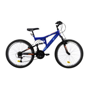 Juniorský celoodpružený bicykel DHS 2441 24" - model 2021 blue