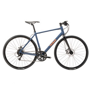 Cestný bicykel rc120 na cykloturistiku s kotúčovými brzdami modro-oranžový