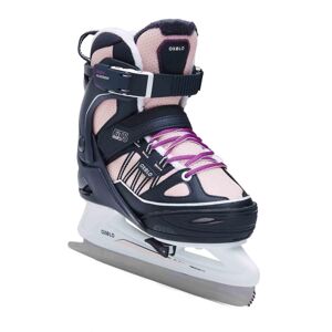 Dievčenské korčule fit 500 na krasokorčuľovanie modro-ružové