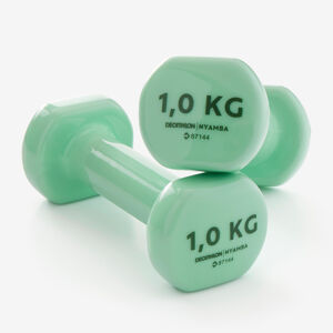 Činky na fitness 1 kg zelené