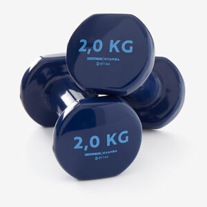 Činky na fitness 2 × 2 kg modré