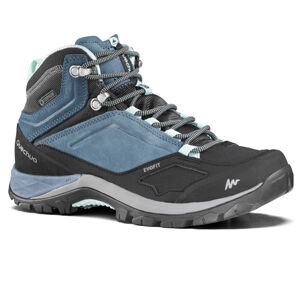 Dámska polovysoká nepremokavá obuv na horskú turistiku mh500 mid modrá