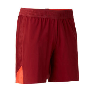 Dámske futbalové šortky f900 červeno-bordové