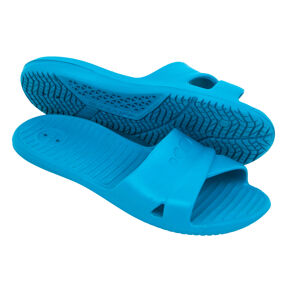 Dámske plavecké sandále 100 bielo-modré