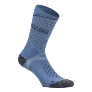 Dámske stredne vysoké ponožky modro-sivé