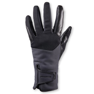 Dámske teplé jazdecké rukavice 560 warm tmavomodro-čierne