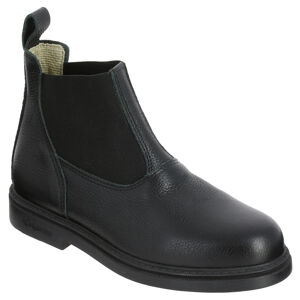 Detská jazdecká kožená obuv classic - perká čierna