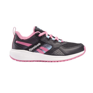 Detská športová obuv road supreme so šnúrkami čierno-ružová