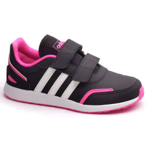 Detská športová obuv switch na suchý zips čierno-ružová