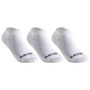 Detské nízke ponožky rs 100 na raketové športy 3 páry biele