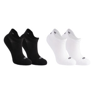 Detské neviditeľné ponožky na atletiku 2 ks čierne a biele