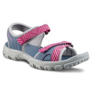 Detské turistické sandále mh100 tw od 32 do 37 modro-ružové
