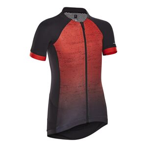 Detský cyklistický dres 900 s krátkym rukávom čierno-červený