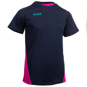 Dievčenský volejbalový dres v100 modro-ružový