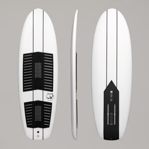 Doska surf foil 500 6 nožičiek bielo-čierna