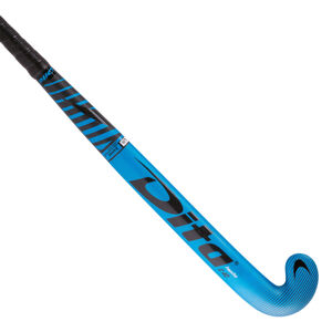 Hokejka pre pokročilých dospelých hráčov 45% karbón low bow fibertec c40 modro-čierna