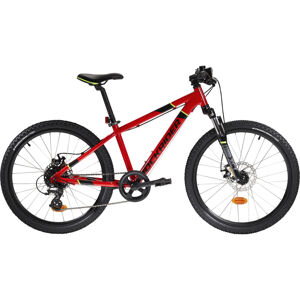 Horský bicykel rockrider st 900 24-palcový pre deti od 9 do 12 rokov červený