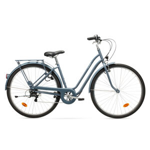 Mestský bicykel elops 120 so zníženým rámom modrý