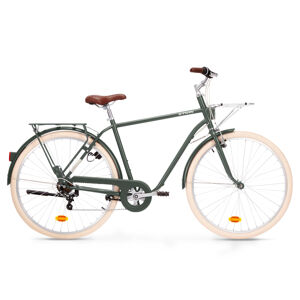 Mestský bicykel elops 520 s vysokým rámom kaki