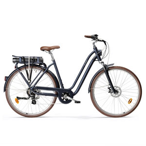 Mestský elektrický bicykel elops 900 so zníženým rámom modrý