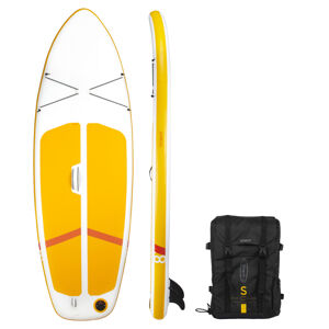 Nafukovací mimoriadne skladný paddleboard pre začiatočníkov 8 stôp žltý