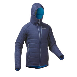 Pánska horolezecká bunda alpinism zo syntetickej vaty modrá