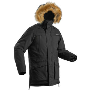 Pánska nepremokavá zimná bunda sh500 ultra-warm - parka na turistiku -20 °c