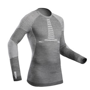 Pánske lyžiarske spodné tričko bl980 bezšvové merino sivé