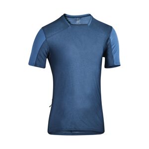 Pánsky cyklistický dres expl 100 s krátkym rukávom modrý