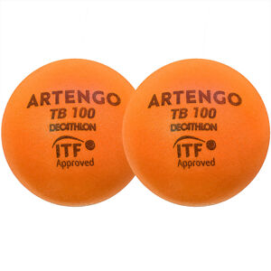 Penová tenisová loptička tb100× 2 9 cm oranžová