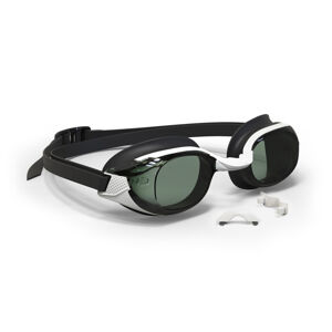 Plavecké okuliare bfit s korekčnými sklami čierno-biele