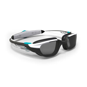 Plavecké okuliare turn veľkosť s so zahmlenými očnicami bielo-čierne