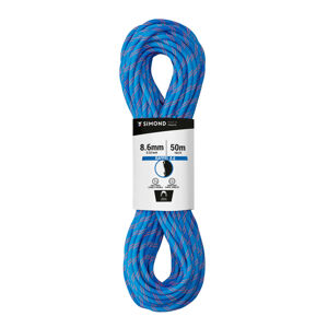 Polovičné lano rappel na lezenie a alpinizmus 8,6 mm × 50 m modré