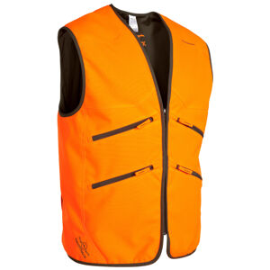 Poľovnícka vesta supertrack 500 odolná oranžová fluorescenčná